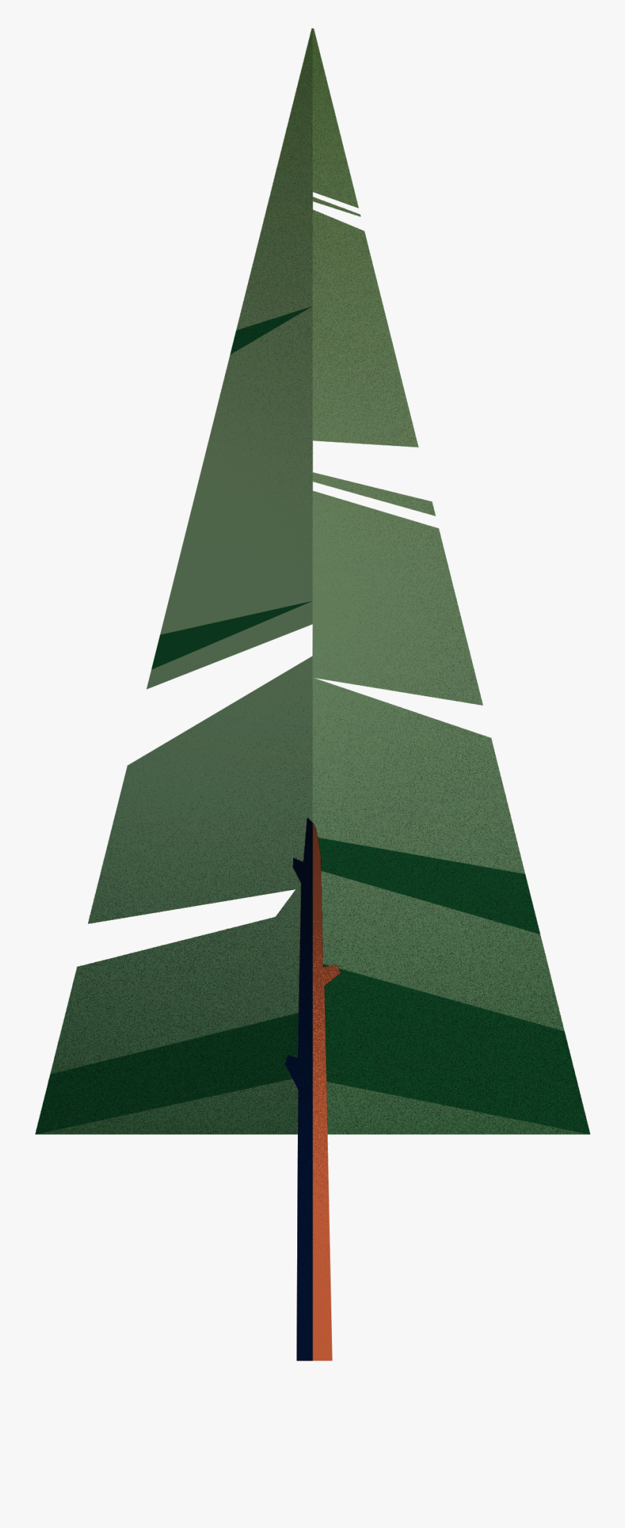 Flat Vector Evergreen - Vector Tree Png Architecture, Transparent Clipart