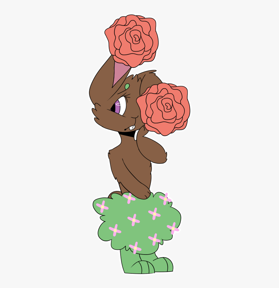 Buneary With A Grass Typing 
my Tip To Drawing Roses - Illustration, Transparent Clipart