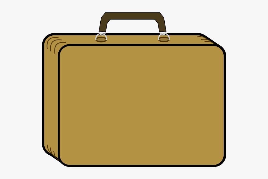 Little Tan Suitcase - Suitcase Clip Art, Transparent Clipart
