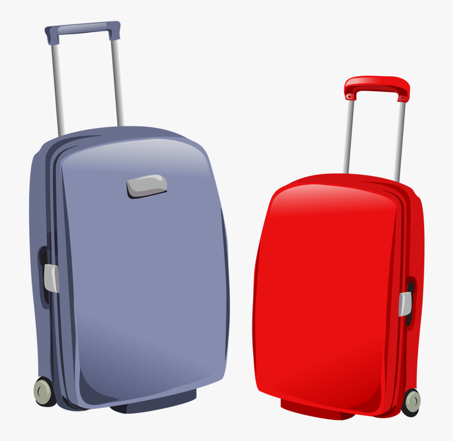 Rolling Suitcase Clipart - Suitcase Clipart Travelling, Transparent Clipart