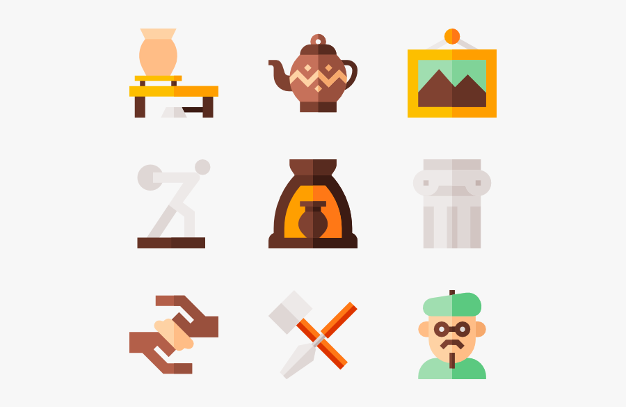Plastic Arts - Icons For Pottery, Transparent Clipart