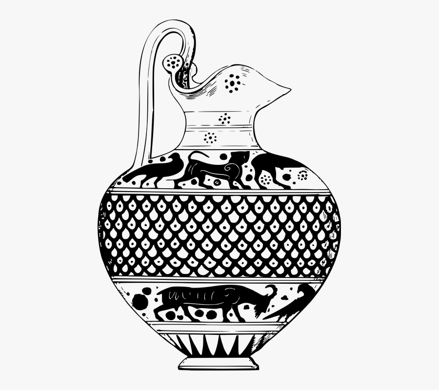 Bowl, Greece, Greek, Pottery, Vase - Greek Pottery Drawing, Transparent Clipart
