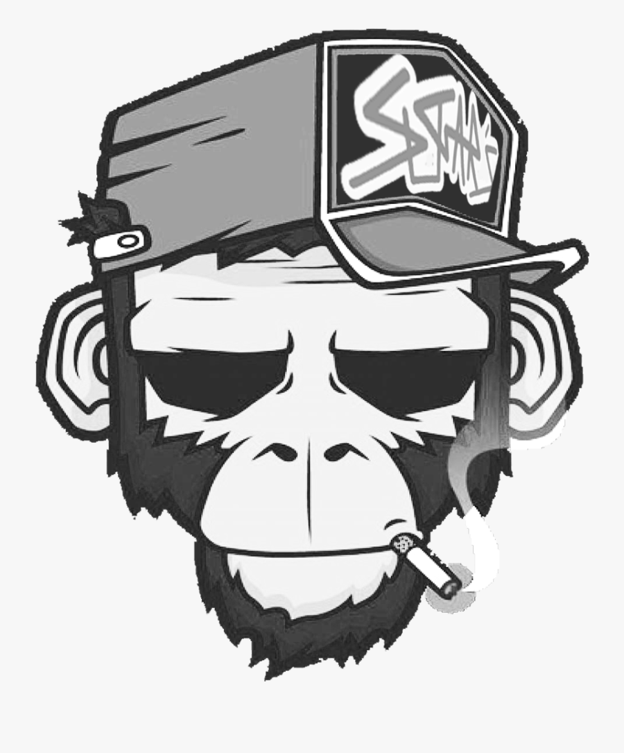 Sugar"s Mokey - Smoking Monkey Vector, Transparent Clipart