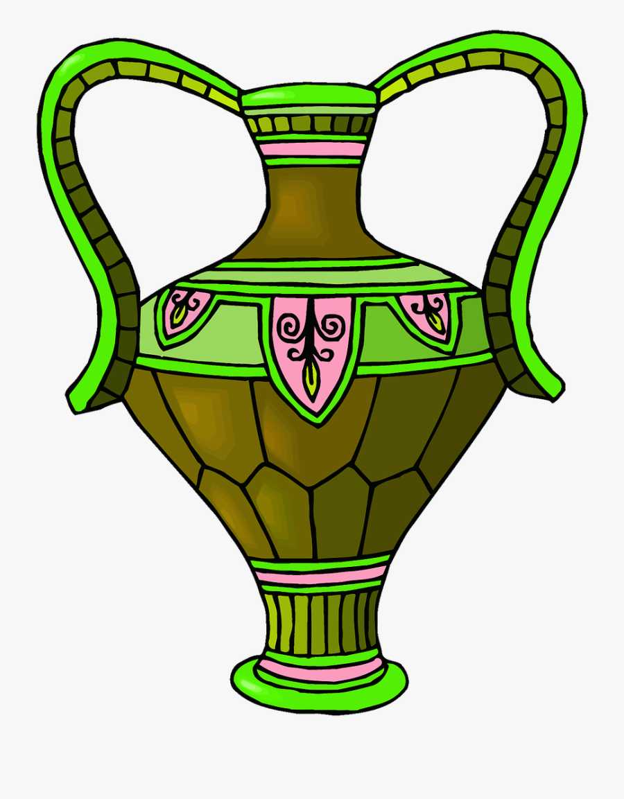 Container Jar Jug Free Picture - Clip Art Of Artefacts, Transparent Clipart