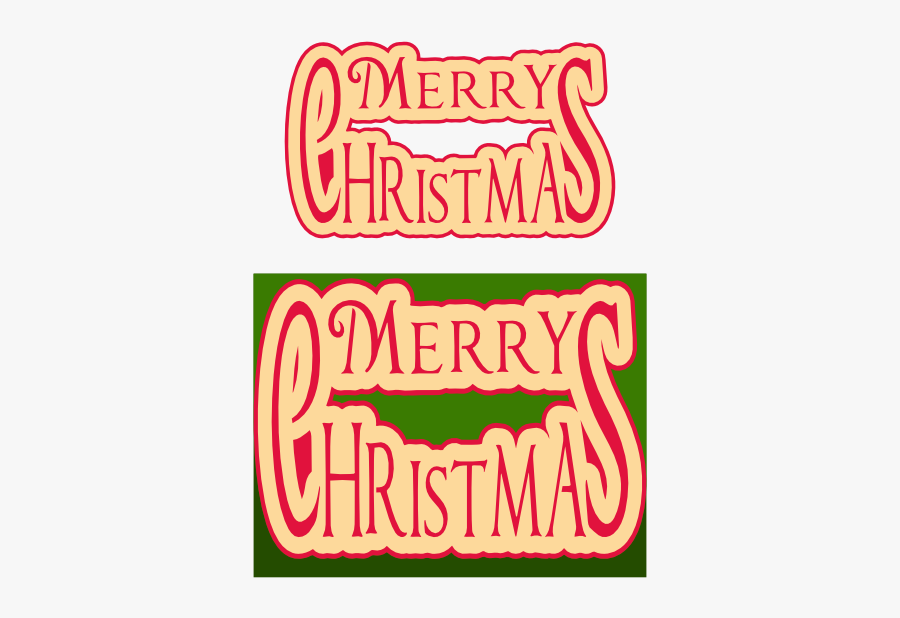 Merry Christmas Title And Card, Transparent Clipart