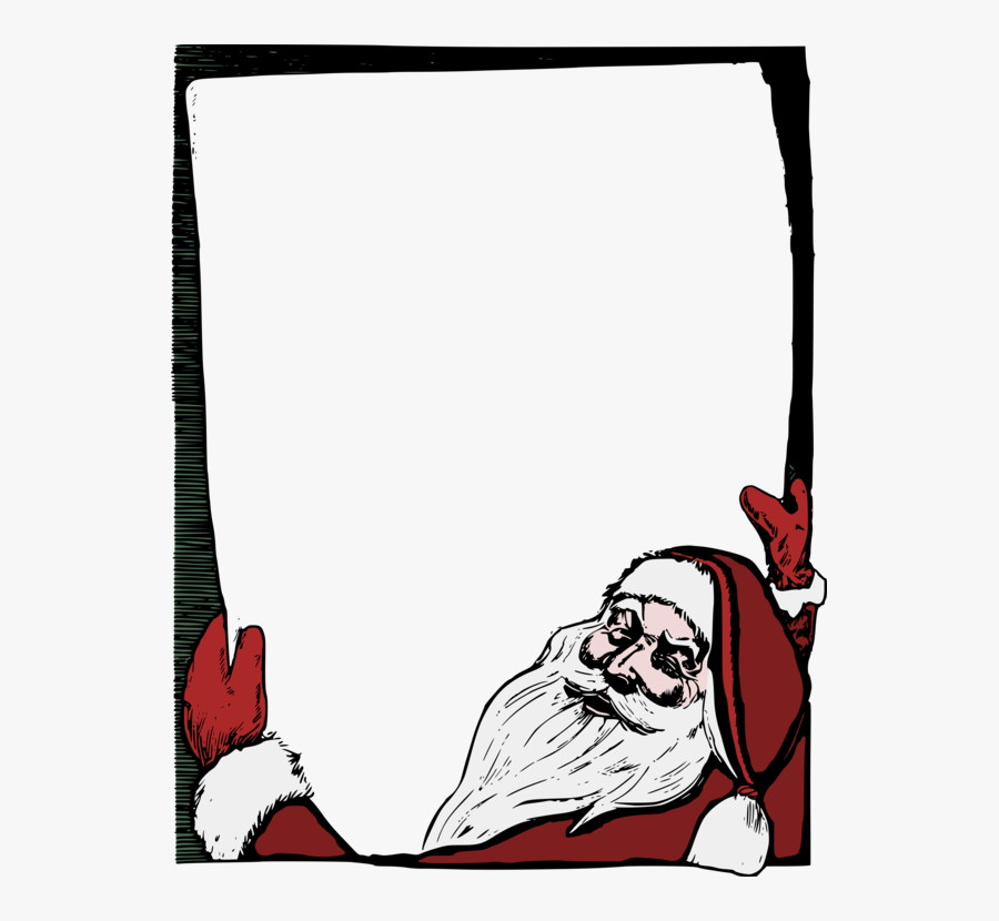 Card, Christmas, Culture, Document, Frame, Holiday - Christmas Frame Santa Png, Transparent Clipart