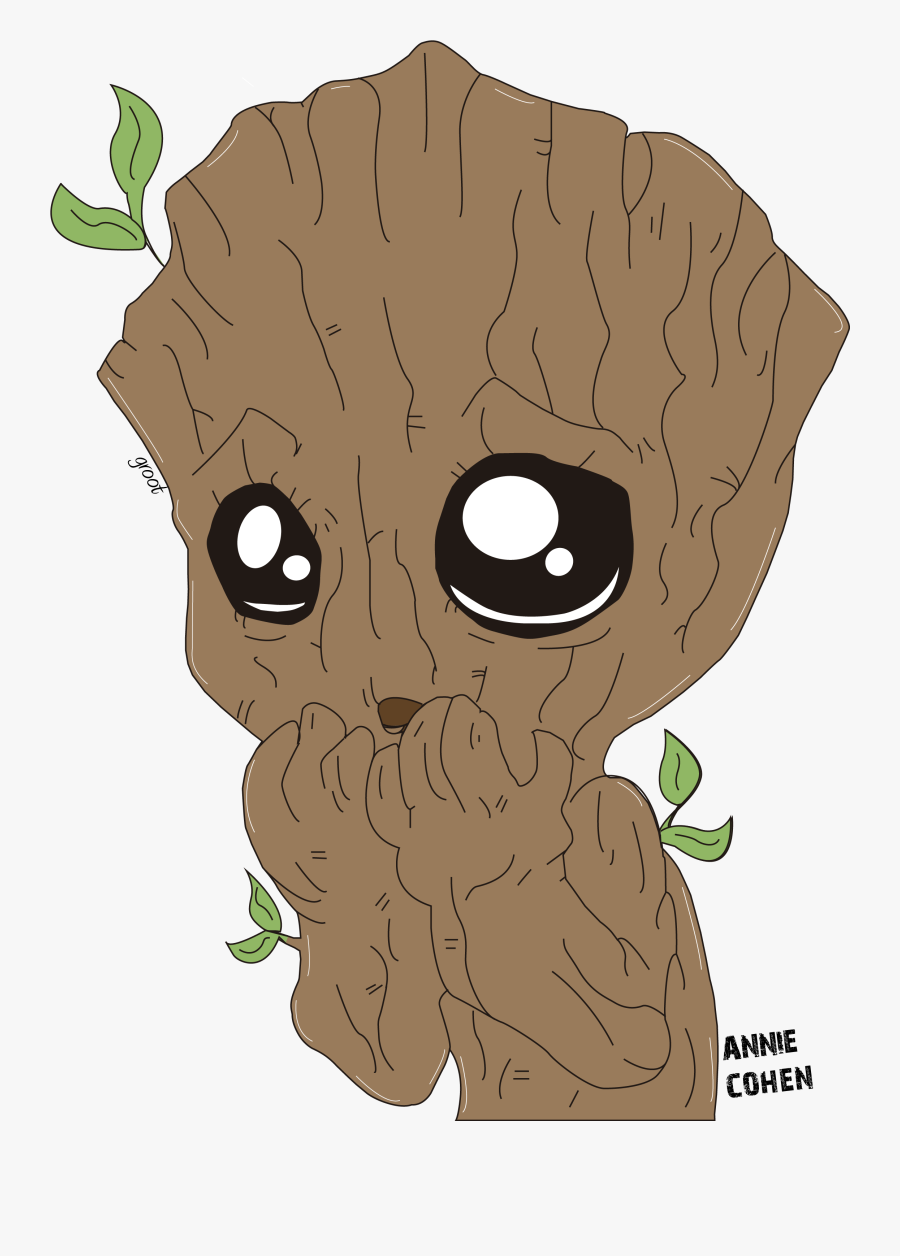 Groot - Lapiz Dibujos De Avengers, Transparent Clipart