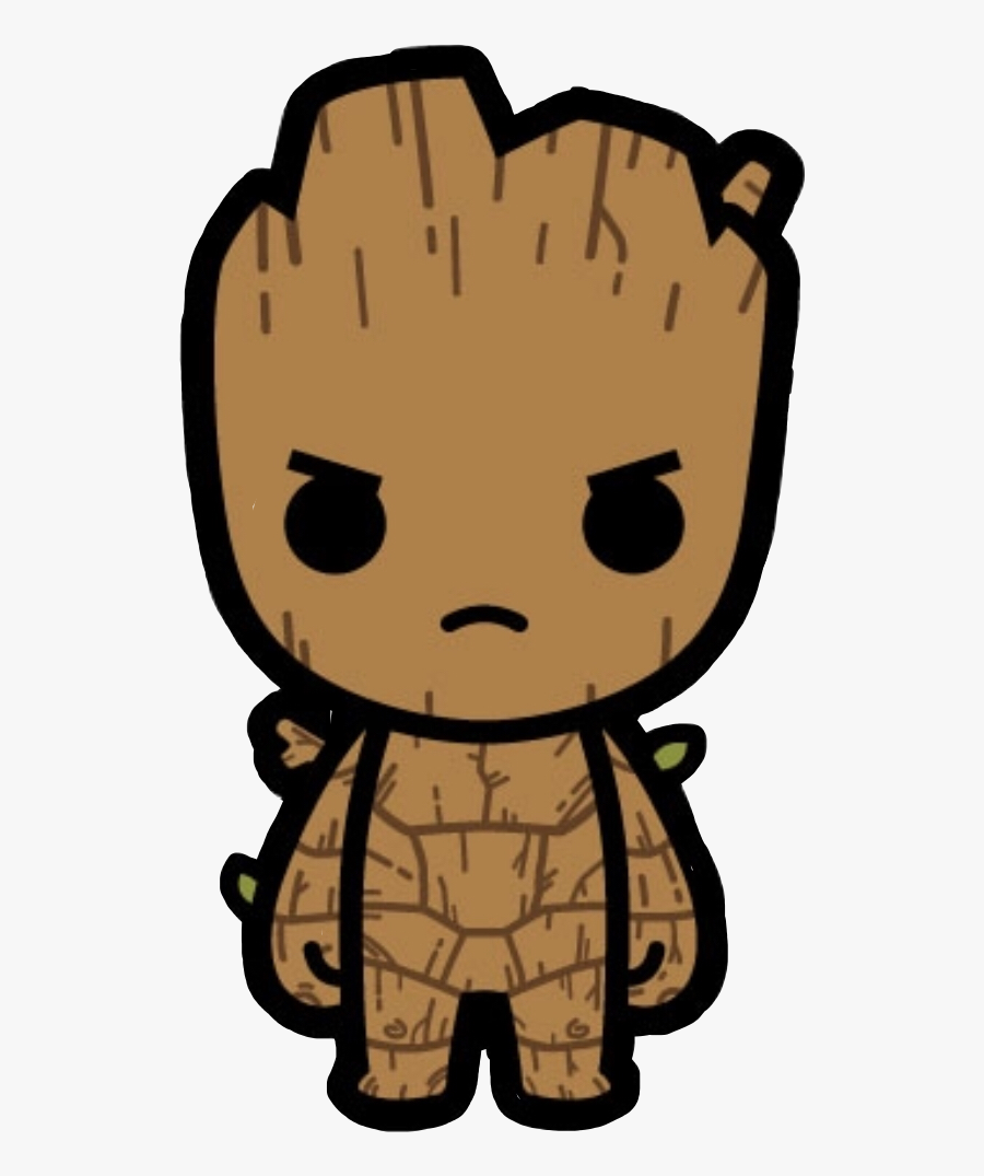 #groot #babygroot #sticker #gardiansofthegalaxy #avengers - Mcu Cute, Transparent Clipart