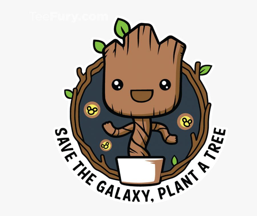 Baby Groot Save The Galaxy Plant A Tree, Transparent Clipart