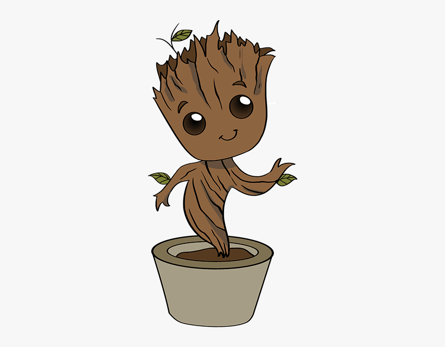 How To Draw Baby Groot - Baby Groot Drawing Easy, Transparent Clipart
