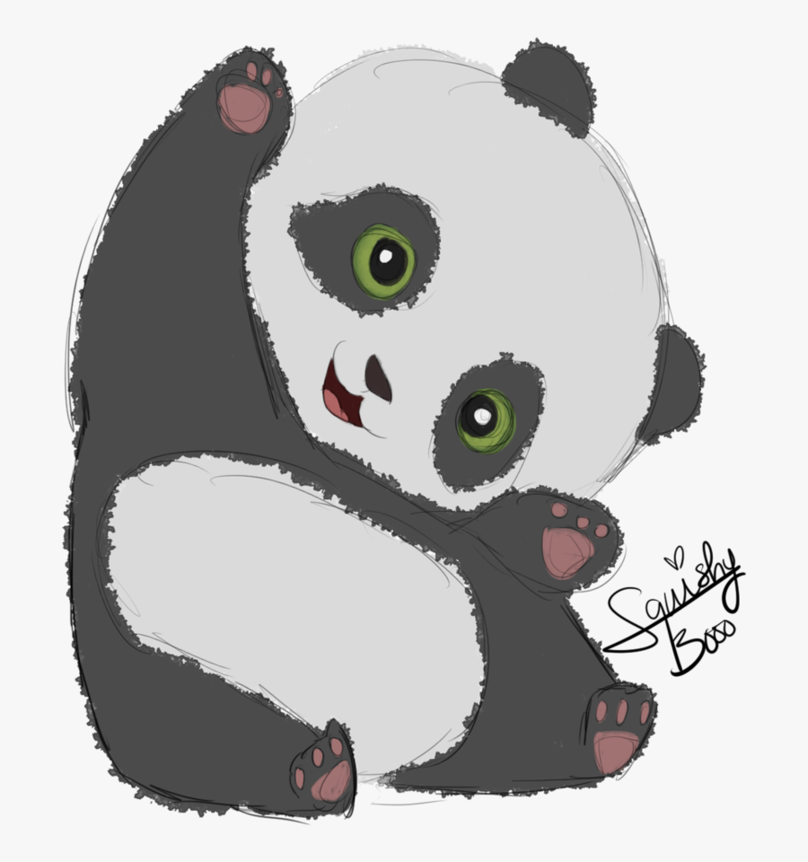 Clip Art Cute Baby Pandas - Cute Baby Panda Paint, Transparent Clipart