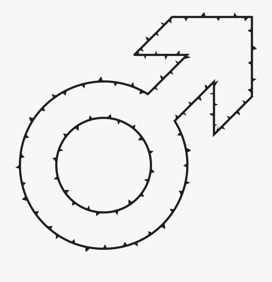 Male Symbol Of Thorns Clip Arts - Portable Network Graphics, Transparent Clipart