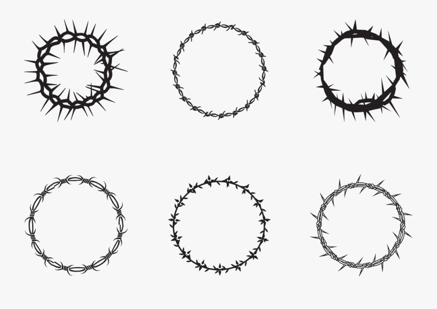 Crown Of Thorns Thorns, Spines, And Prickles Euclidean - Jesus Crown Of Thorns Vector, Transparent Clipart