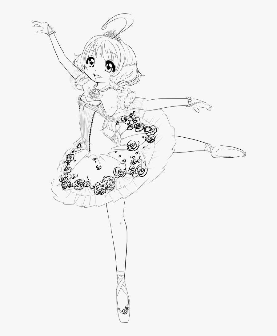 Black And White Tutu Lineart Sketch , Free Transparent Clipart
