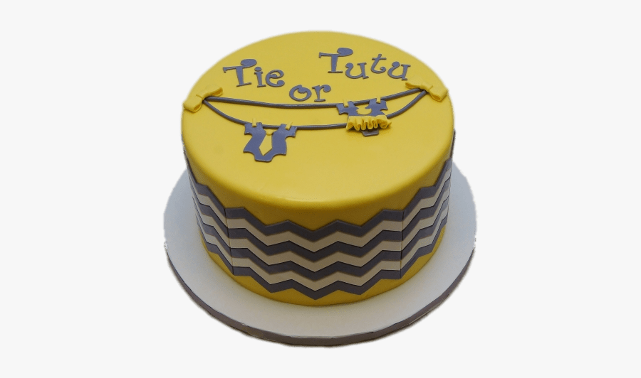 Gender Reveal Cake Tie Or Tutu Cake In A Cup Ny Clip - Ties Or Tutus Gender Reveal Cake, Transparent Clipart