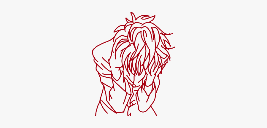 #drawing #depression #anxiety #sadness #pain - Depression Pain Drawing, Transparent Clipart