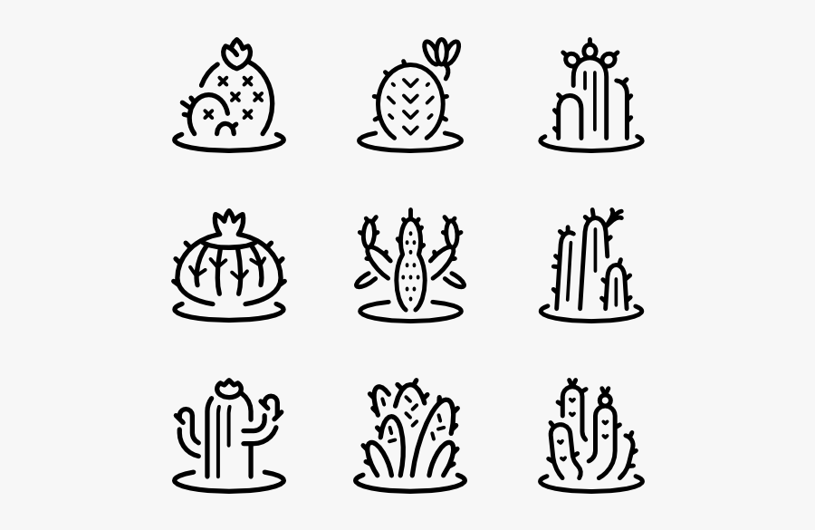 Cactus - Back To School Icons Png, Transparent Clipart