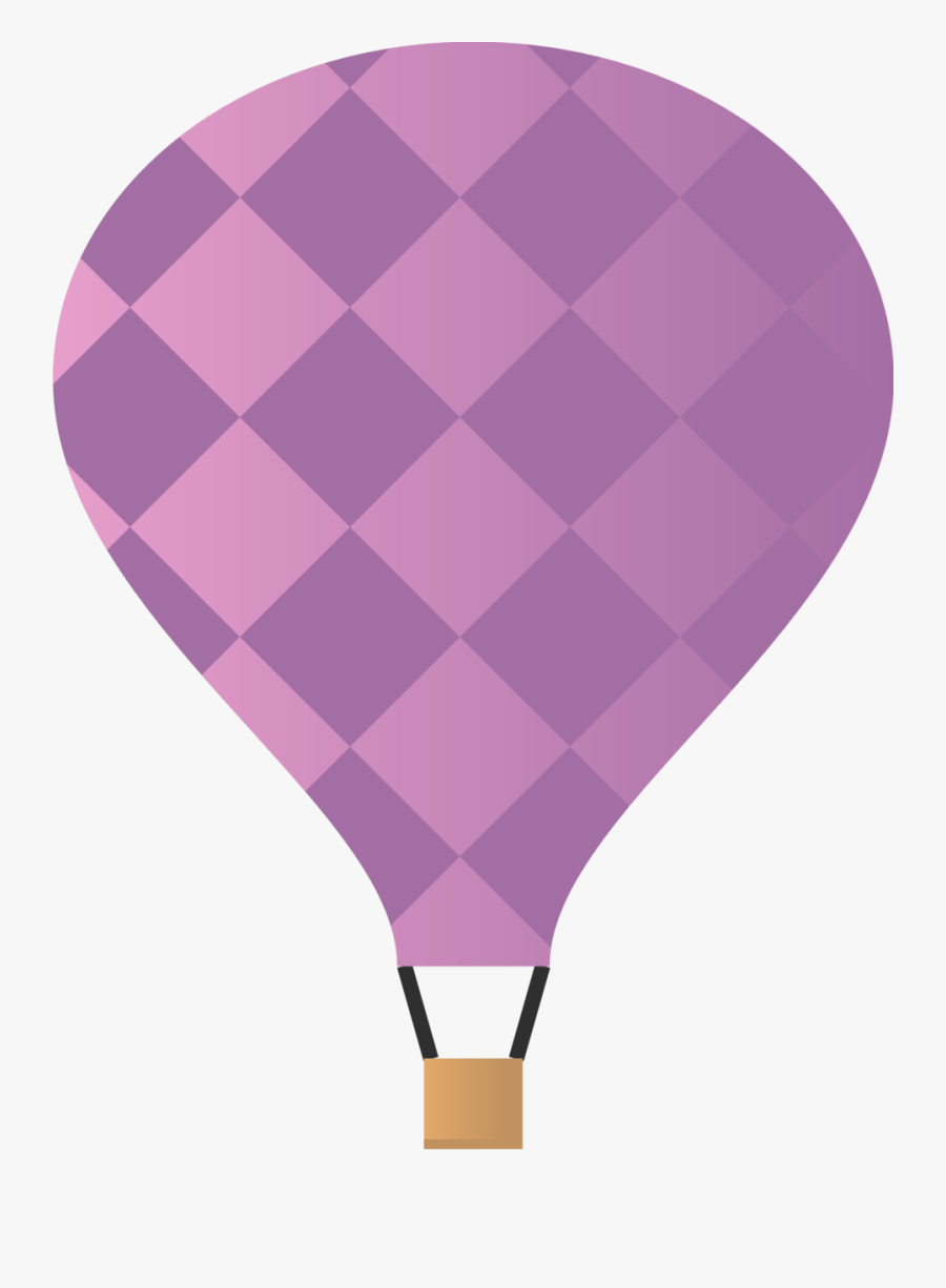Hot Air Balloon - Balao Quente Png Roxo, Transparent Clipart