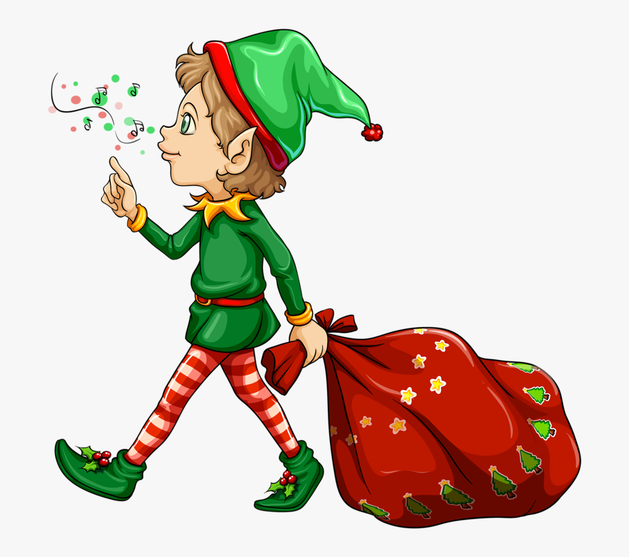 Elf Clipart Png - Merry Christmas With Elf, Transparent Clipart