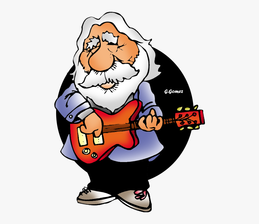 Transparent Playing Guitar Clipart - Old Man Band Cartoon, Transparent Clipart