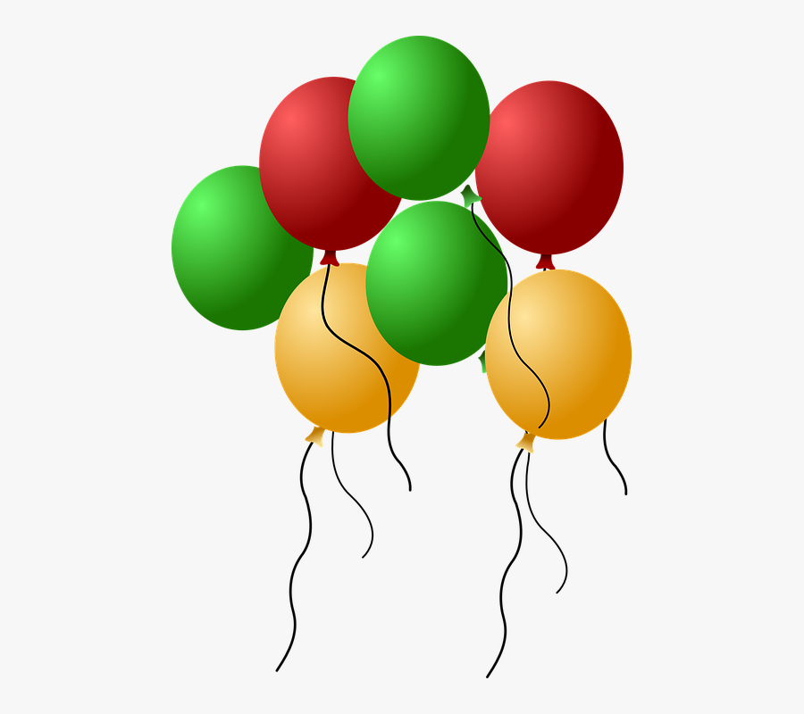Balloons, Helium, Flying, Isolated, Celebration - Happy Birthday Png 1st, Transparent Clipart