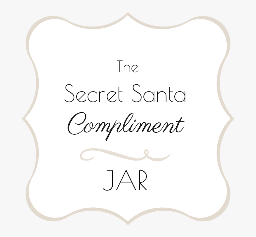 The Secret Santa Compliments Jar - Digipen Institute Of Technology, Transparent Clipart