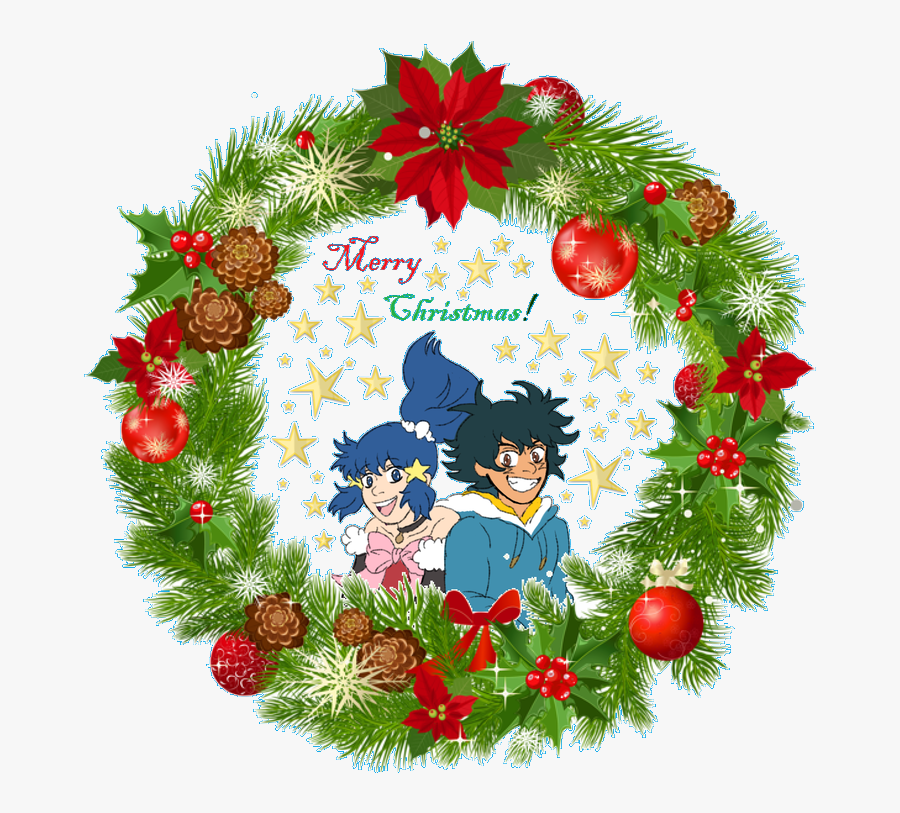Christmas Wreath Photo Frame, Transparent Clipart
