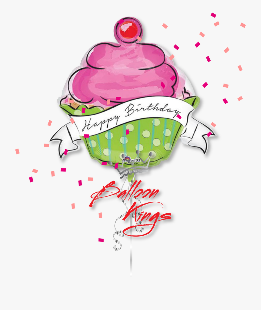 Cupcake Happy Birthday - Birthdaycupcake, Transparent Clipart