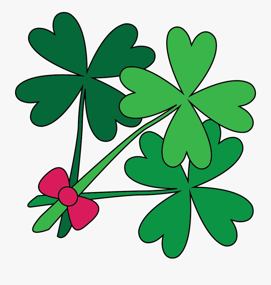 Free Bunch Of Shamrocks Digital Stamp - Bunch Of Shamrocks, Transparent Clipart