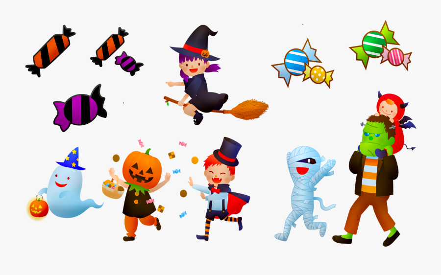 Halloween Costumes, Candy, Trick Or Treat, Costume - Halloween Süßigkeiten Cartoon, Transparent Clipart