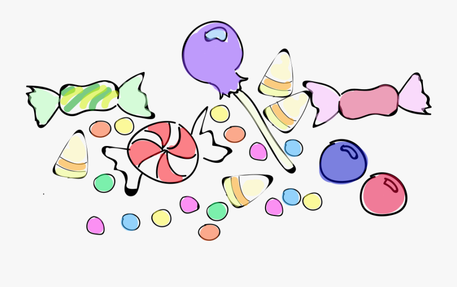 Jelly Bean, Lollipop And Taffy Illustration - Cartoon, Transparent Clipart