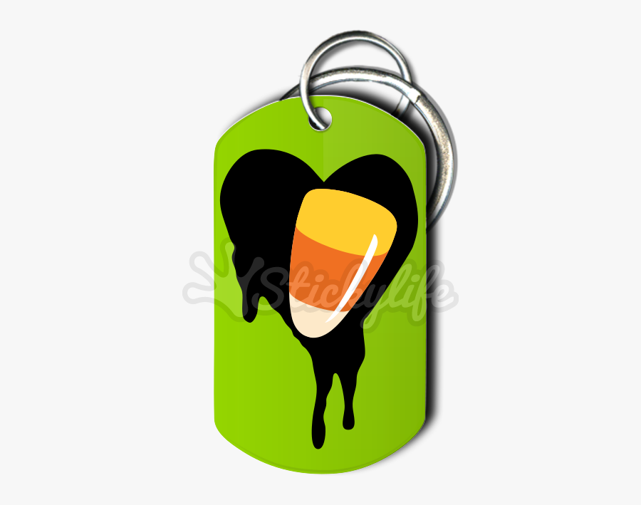 I Heart Candy Corn Halloween Key Chain Front - Cartoon, Transparent Clipart