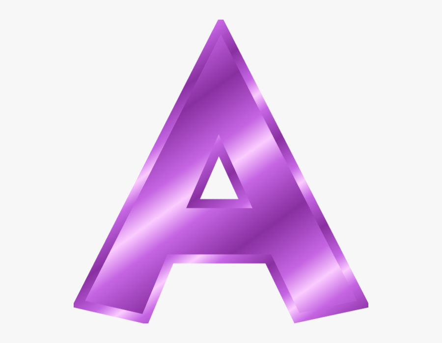 Letter A Clipart Purple - Letter A In Gold, Transparent Clipart