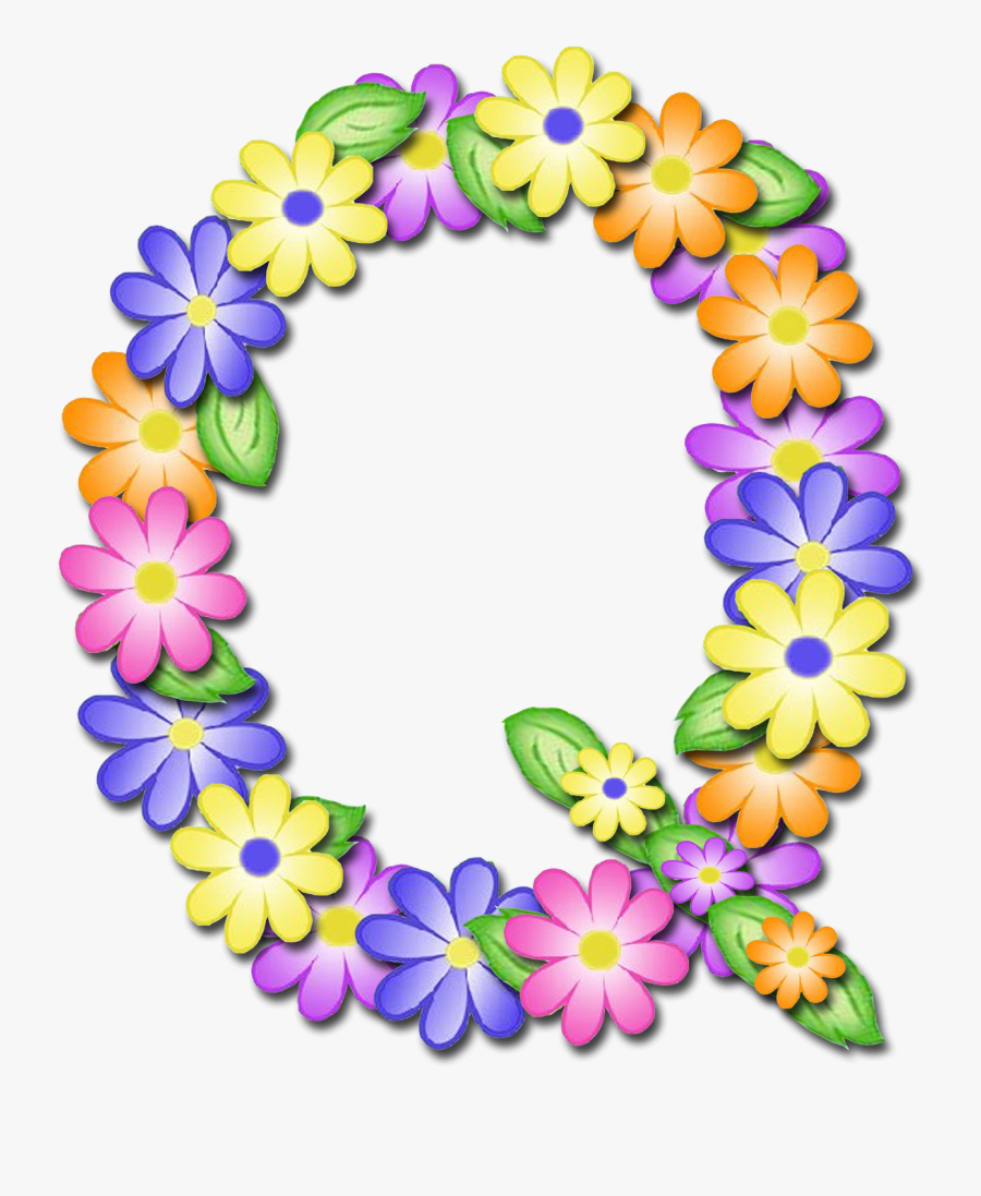 - Flower Letters Clip Art - Letras Del Abecedario Decoradas Con Flores, Transparent Clipart