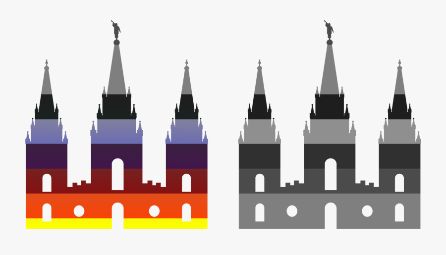 Lds Temple Silhouette Clip Art, Transparent Clipart
