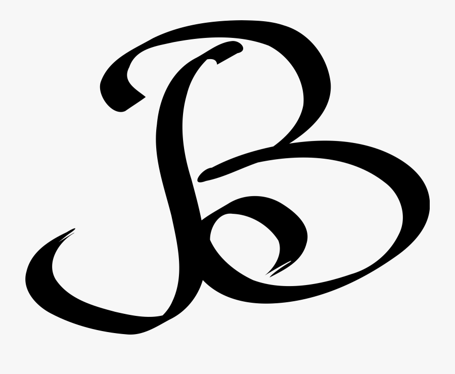 Line Art,area,monochrome Photography - Clip Art Letter B, Transparent Clipart