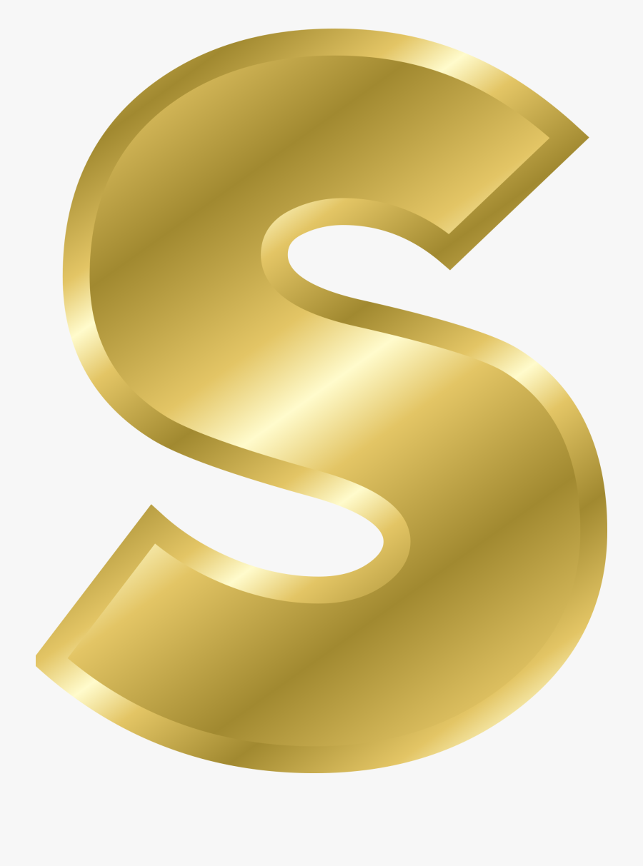 Effect Letters Alphabet Gold - Gold Letter S Clipart, Transparent Clipart