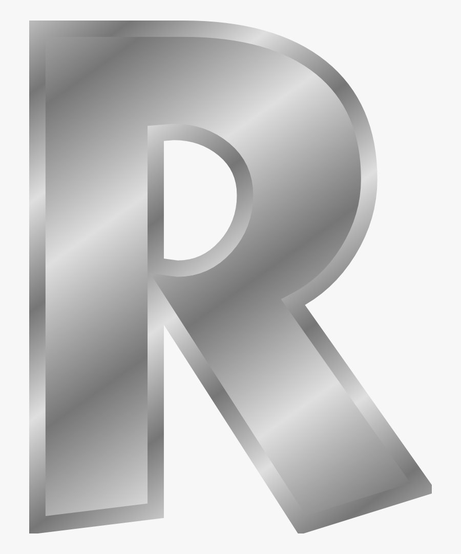 Effect Letters Alphabet Silver - Letter R In Gold, Transparent Clipart
