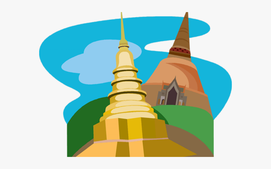 Temple Clipart Vector - Thai Temple Vector, Transparent Clipart