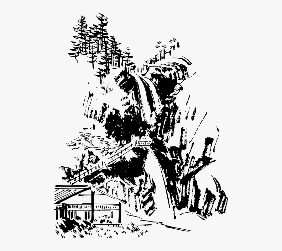 Asia, China, Japan, Temple, Art, Tree, Gazebo, Vector - Illustration, Transparent Clipart