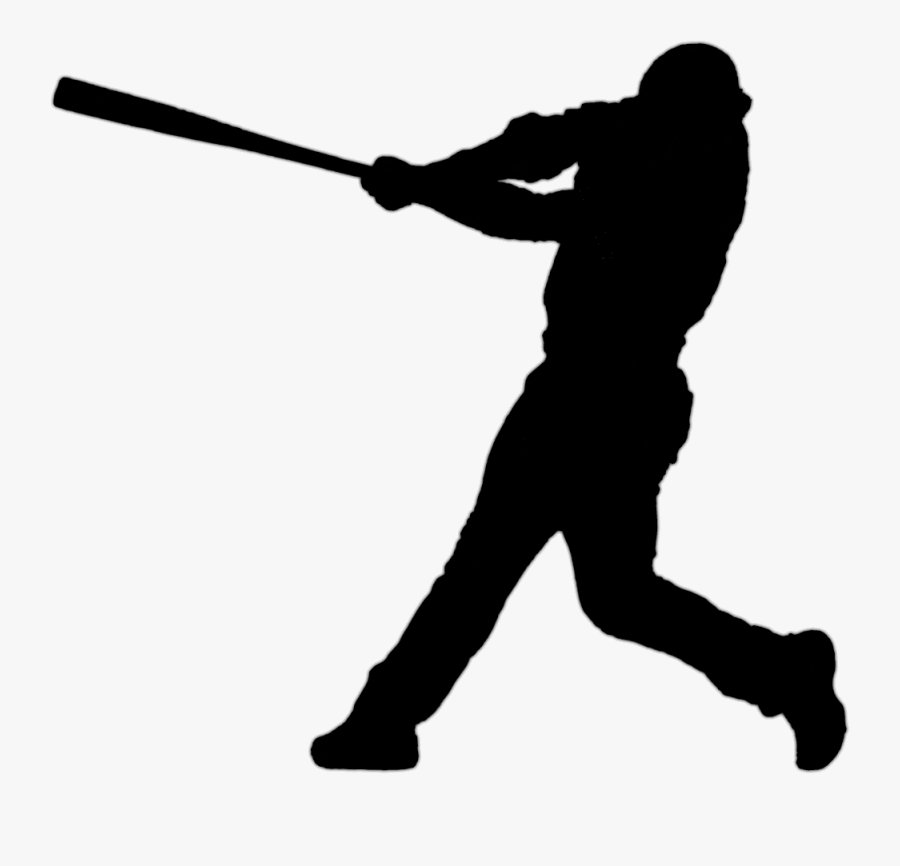 Baseball Bats Angle Line Clip Art - Baseball Swing Silhouette, Transparent Clipart