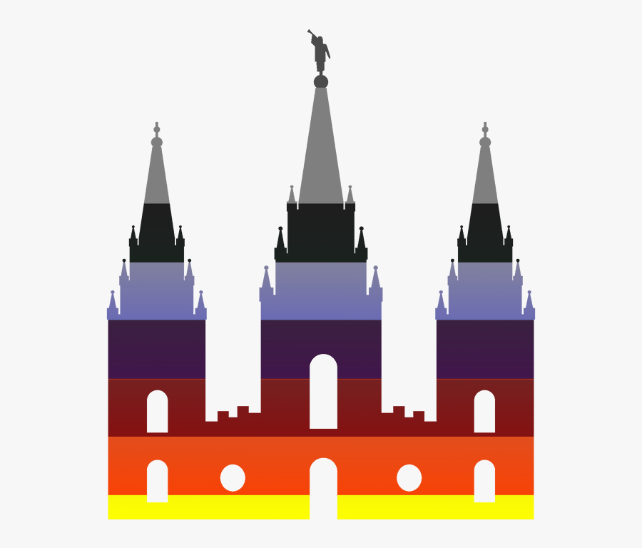 Transparent Salt Lake City Temple Clipart - Salt Lake Temple Silhouette, Transparent Clipart