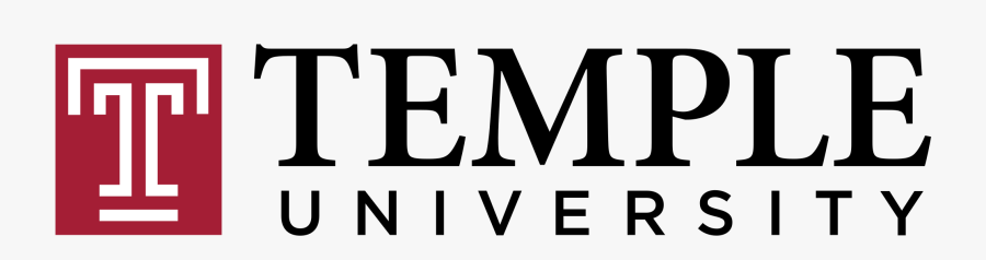 Temple University Text Logo, Transparent Clipart