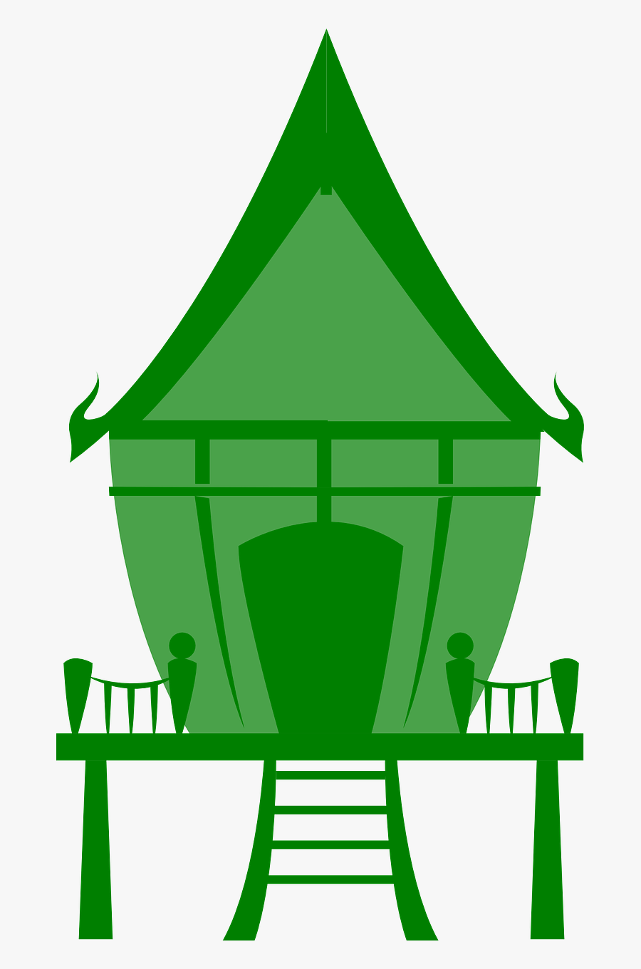 Temple Shrine Structure Free Picture - Thai House Cartoon Png, Transparent Clipart