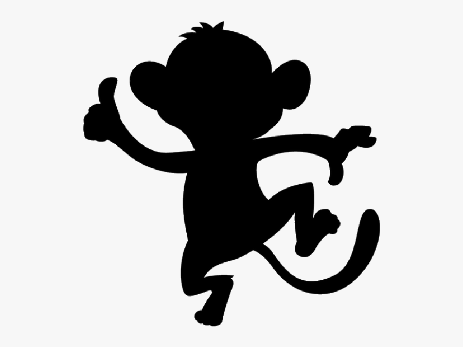 Monkey Silhouette Monkey Silhouette Monkey Silhouette - Clip Art Cartoon Monkey Silhouette, Transparent Clipart