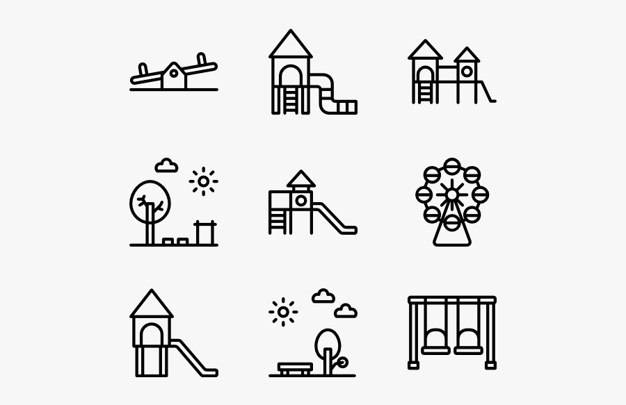 Playgrounds - Design Vector Icon, Transparent Clipart