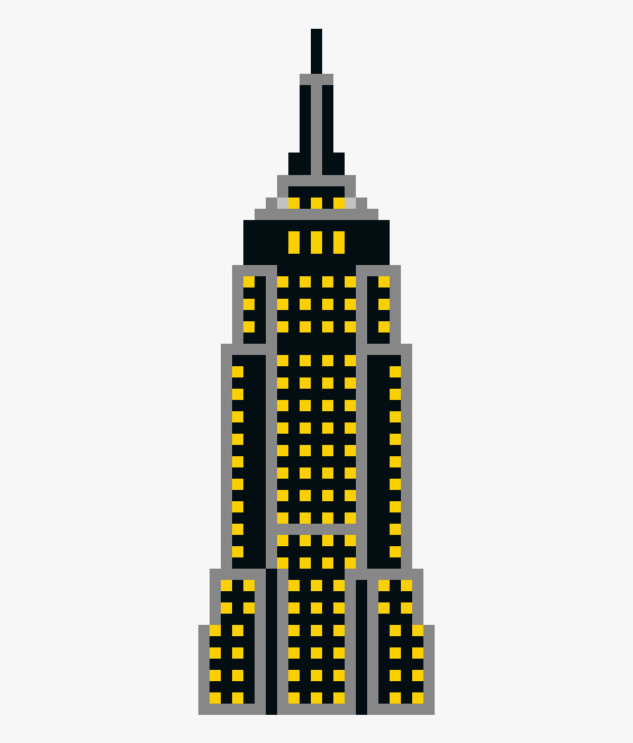 Skyscraper Pixel Art, Transparent Clipart