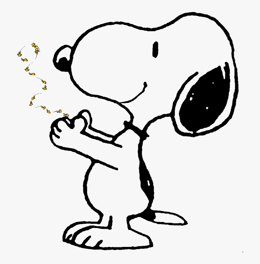 Giant Snoopy Teaching His Friends Birds Flying By Bradsnoopy97 - Snoopy Sleeping With Friends, Transparent Clipart