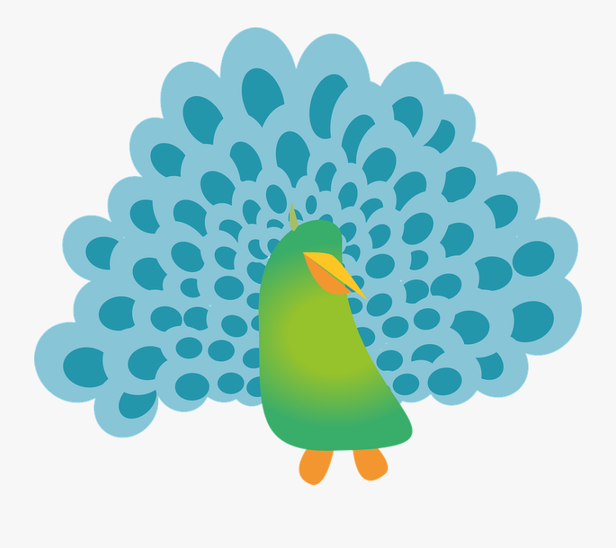 Peacock, Animal, Bird, Zoo, Feather, Blue, Nature - Illustration, Transparent Clipart