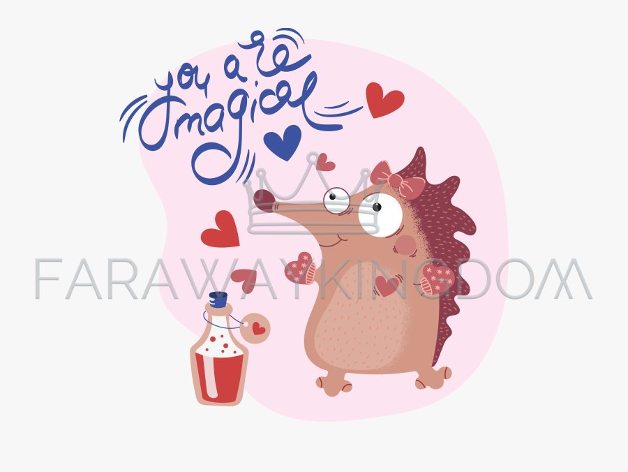 Valentines Animal Cartoon Vector, Transparent Clipart
